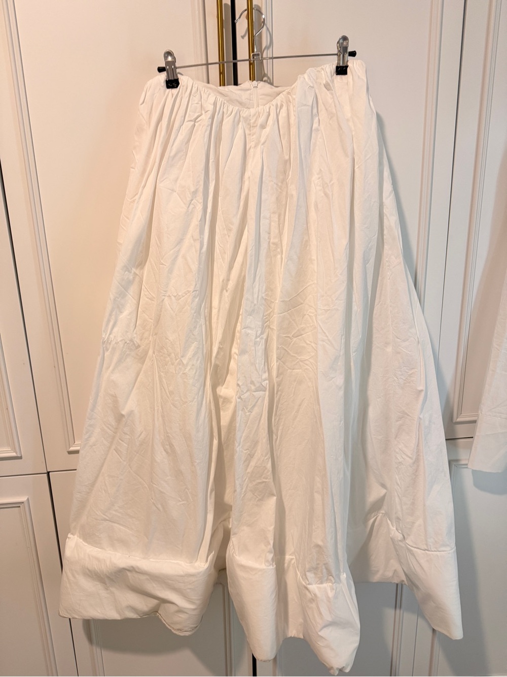 Innovare Denim Diklah Elegant White Full-Length Women’s Skirt - Picture 3 of 6